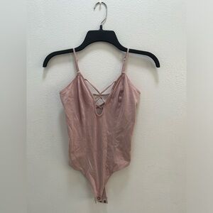 Express One Eleven Pink Bodysuit Size Small